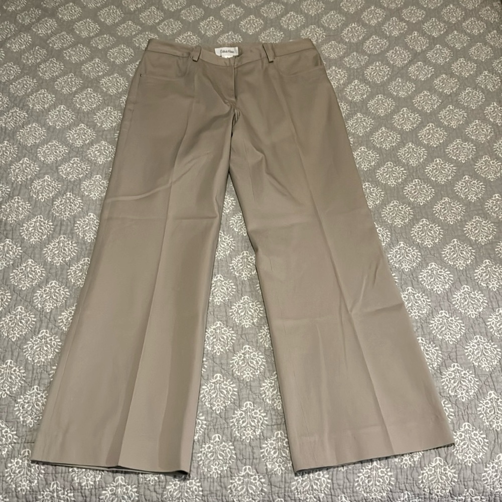Calvin Klein Tan Wide Leg Pants